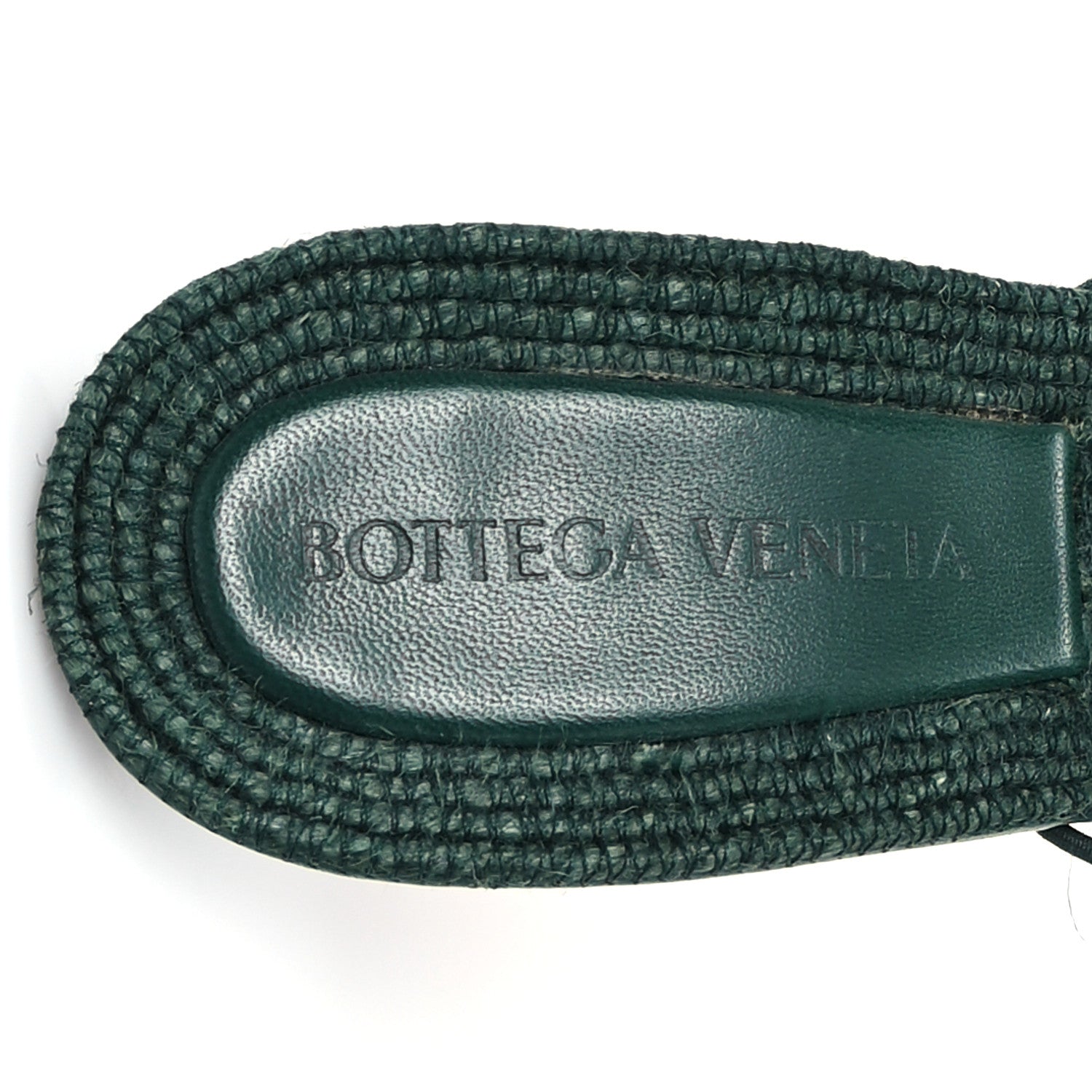 Bottega Veneta Raffia Elasticized Stretch Mule Sandals 37.5 Emerald Green 8 of 10