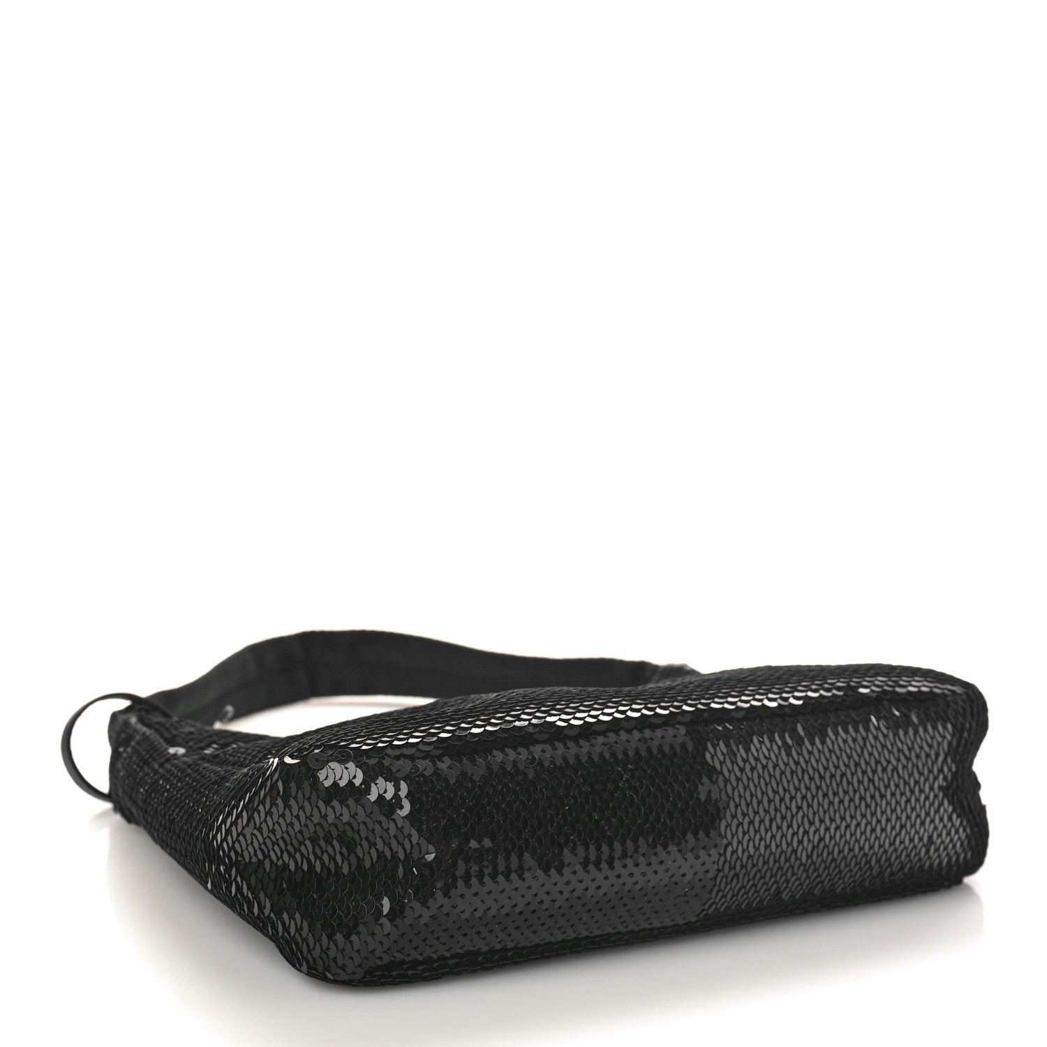 Prada Paillettes Sequin Mini Re-Edition 2000 Bag Black White 4 of 8