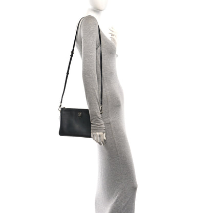 Burberry Grained Calfskin Peyton TB Crossbody Bag Black 2 of 11