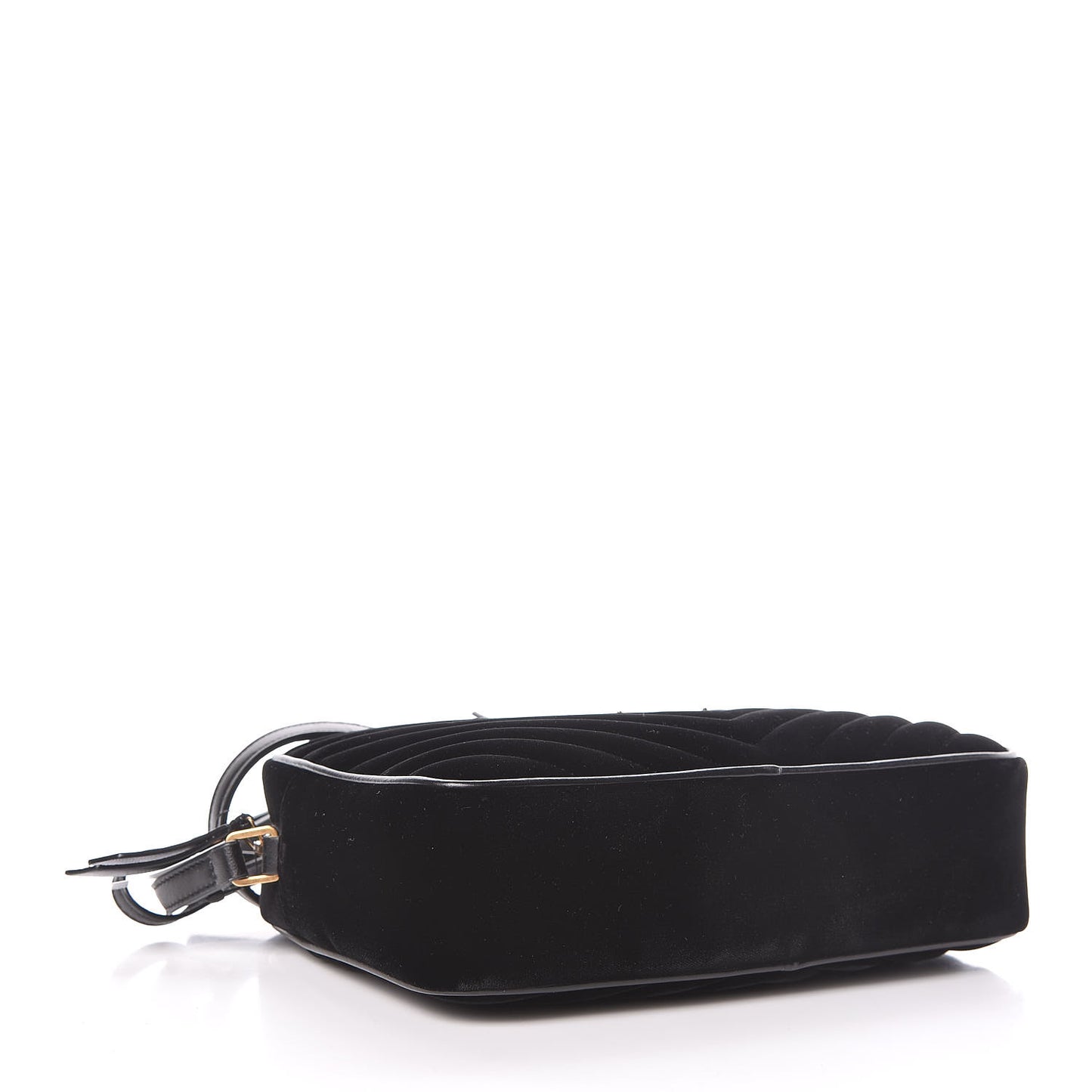 Velvet Matelasse Monogram Lou Camera Bag Black