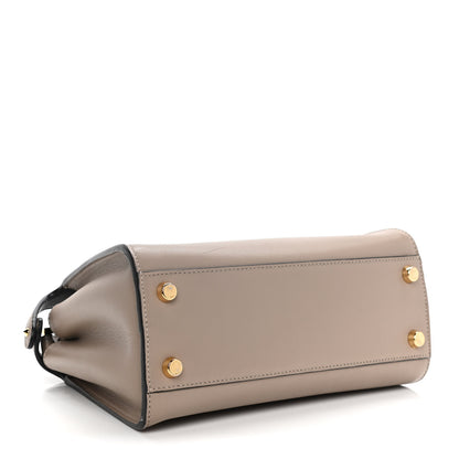 Fendi Vitello Tahiti Burro Medium Peekaboo Iconic Essentially Satchel Tortora Black 4 of 22