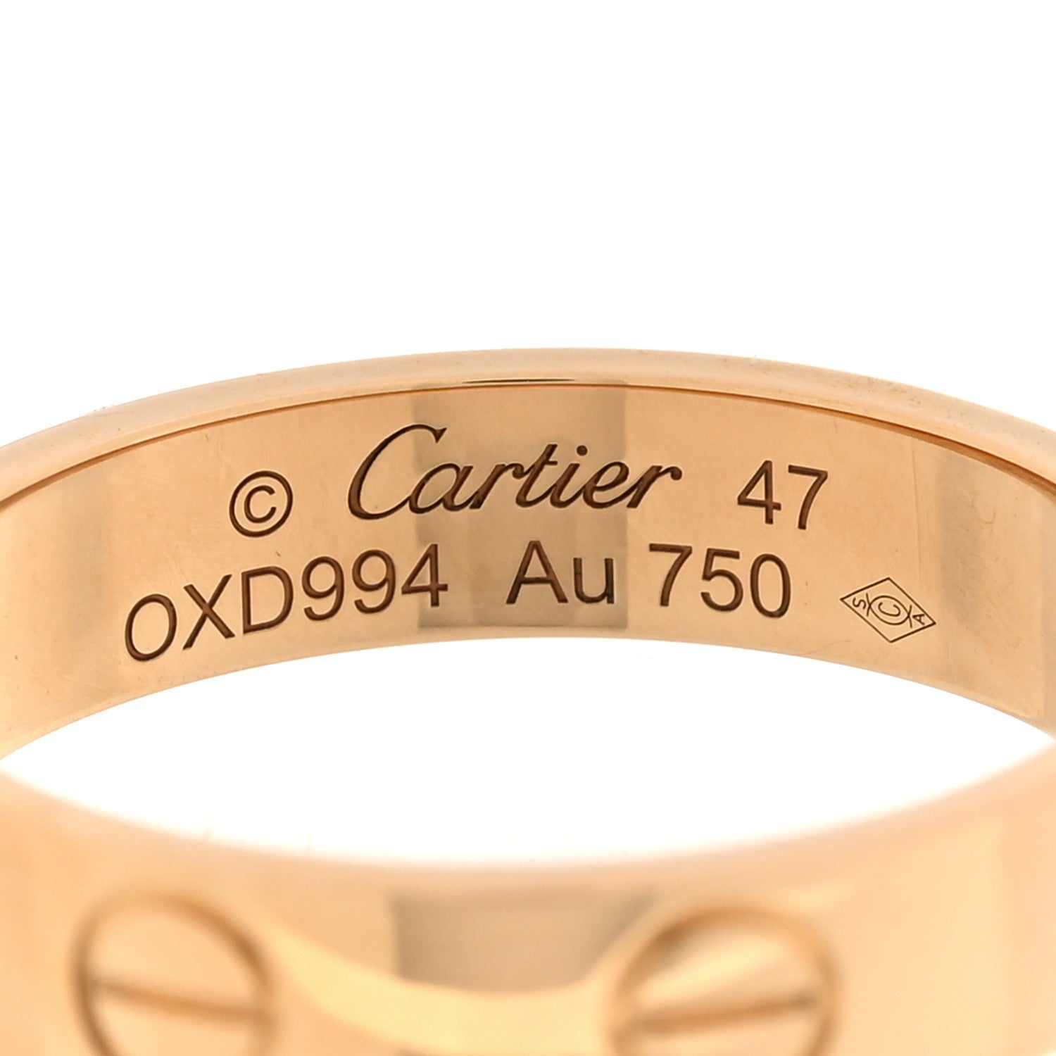 Cartier 18K Yellow Gold 3.5mm LOVE Wedding Band Ring 47 4 4 of 4