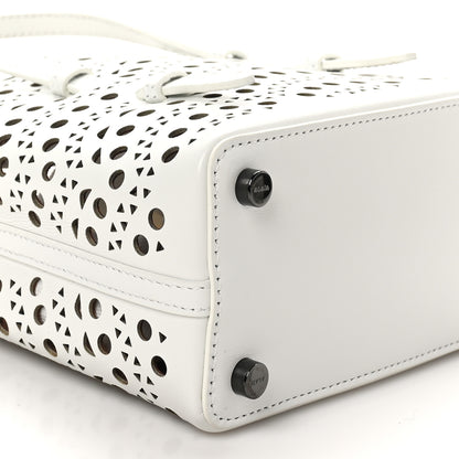 Alaia Calfskin Vienne Wave Mina 16 Bag White Optique 8 of 9