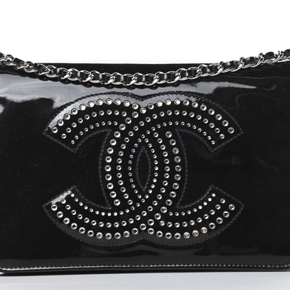 Chanel Patent Strass Wallet On Chain WOC Black 9 of 16