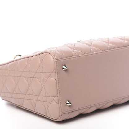 Christian Dior Lambskin Cannage Medium Lady Dior Pink 7 of 9