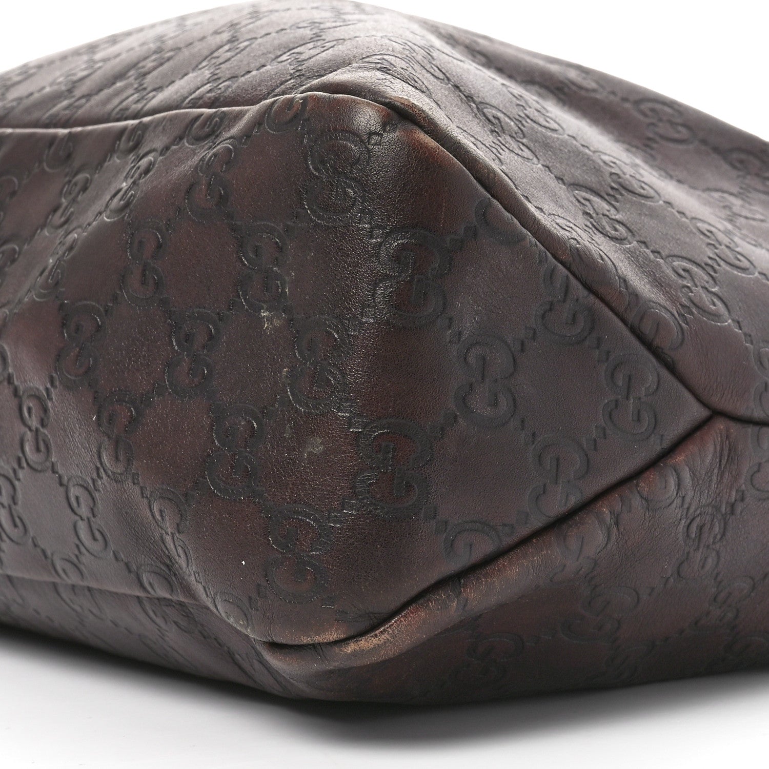 Gucci Guccissima Medium Horsebit Chain Hobo Dark Brown 10 of 12