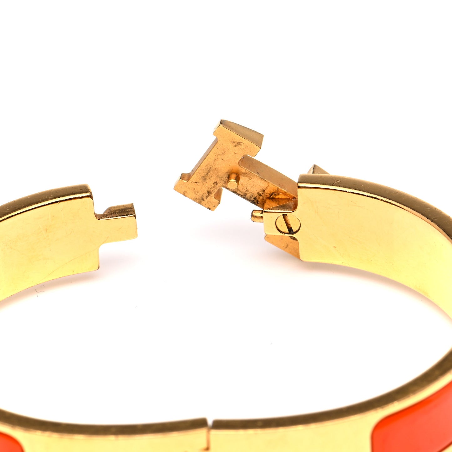 Enamel Narrow Clic Clac H Bracelet PM Orange
