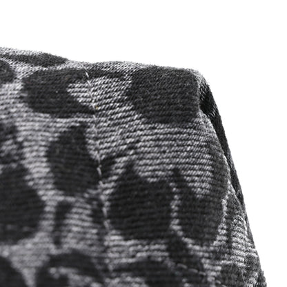 Chanel Denim Quilted Floral Print Small Chanel 22 Black 12 of 12