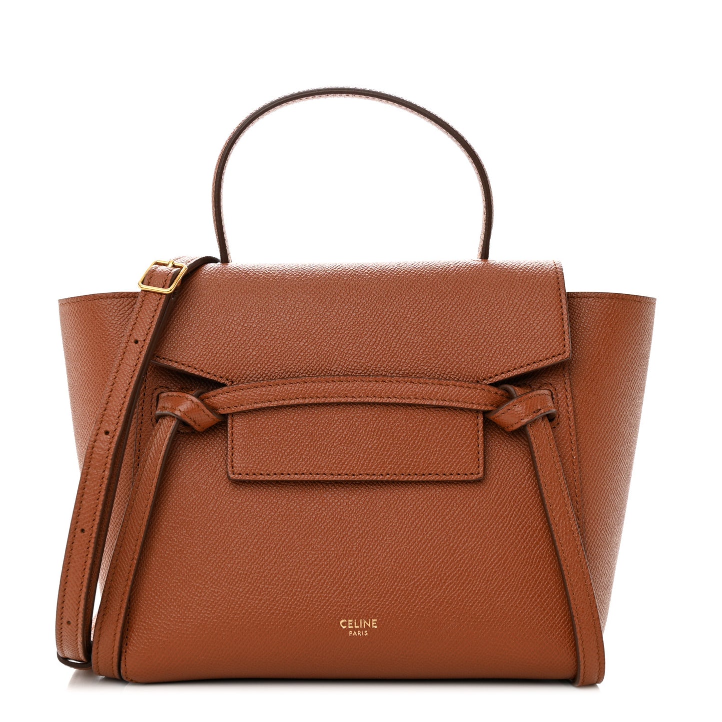 Grained Calfskin Nano Belt Bag Caramel
