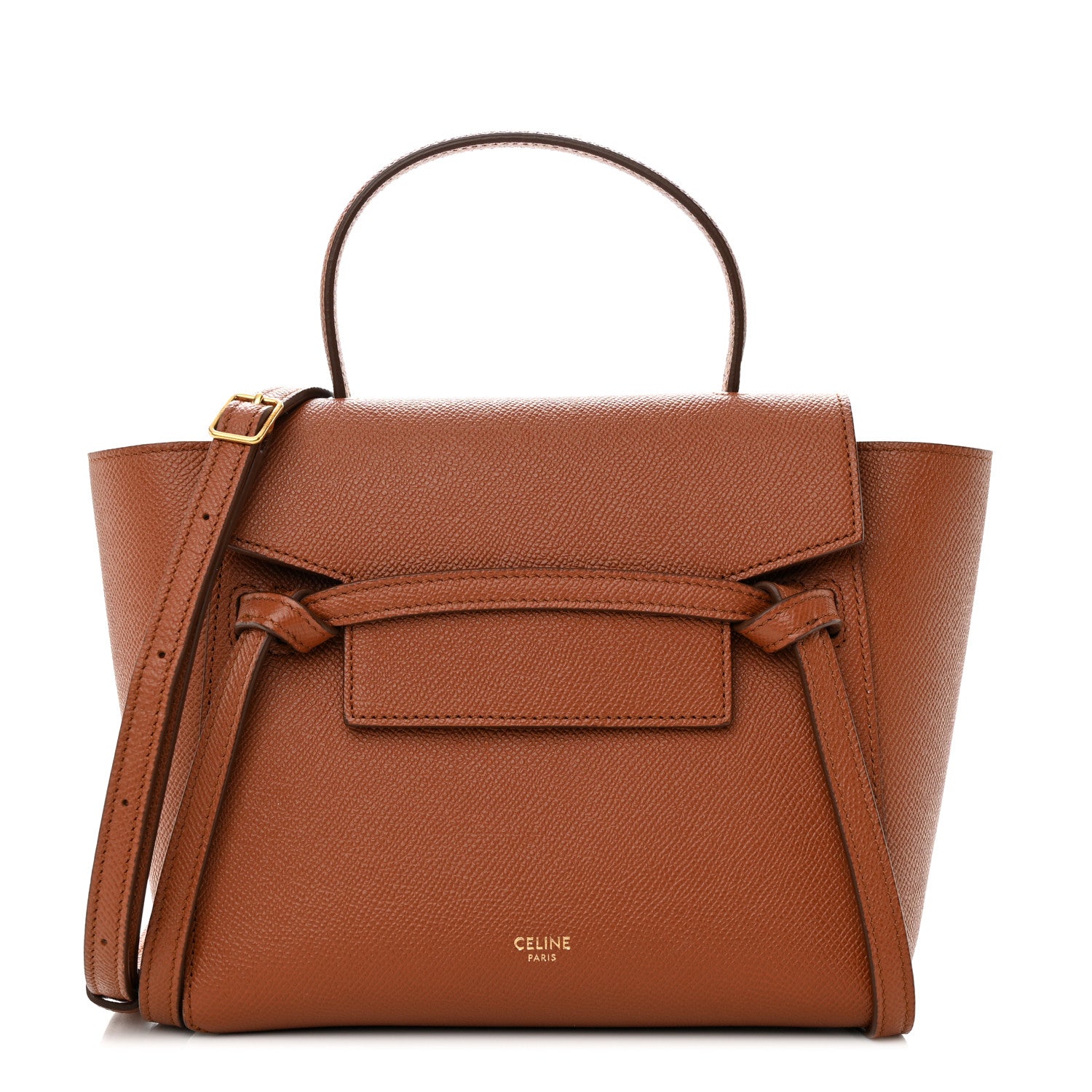 Celine Grained Calfskin Nano Belt Bag Caramel 1 of 10