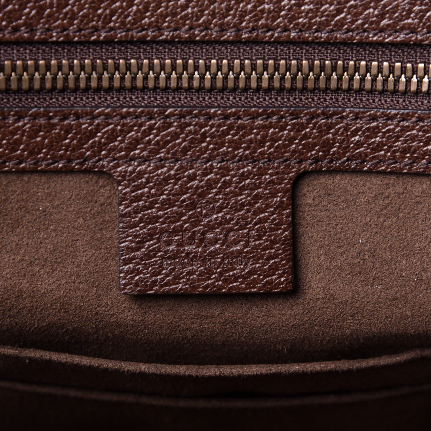 Gucci Suede Rainbow Strap Briefcase Brown 6 of 11