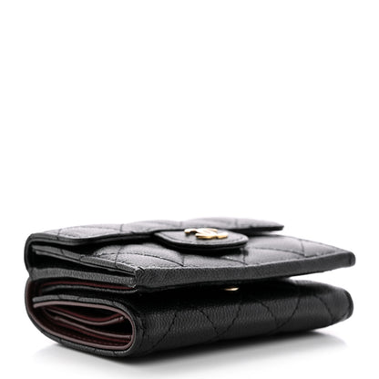 Chanel Caviar Quilted Double Flap Wallet Black 4 of 10