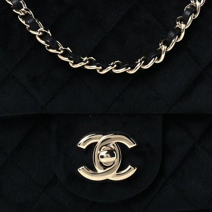 Chanel Velvet Quilted Mini Rectangular Pearl Crush Flap Black 9 of 12
