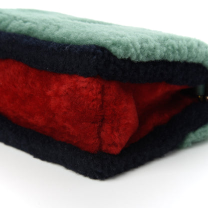 Fendi Shearling Vitello Century F is Fendi Small Kan I Shoulder Bag Verde Acqua Black Mosto 7 of 10