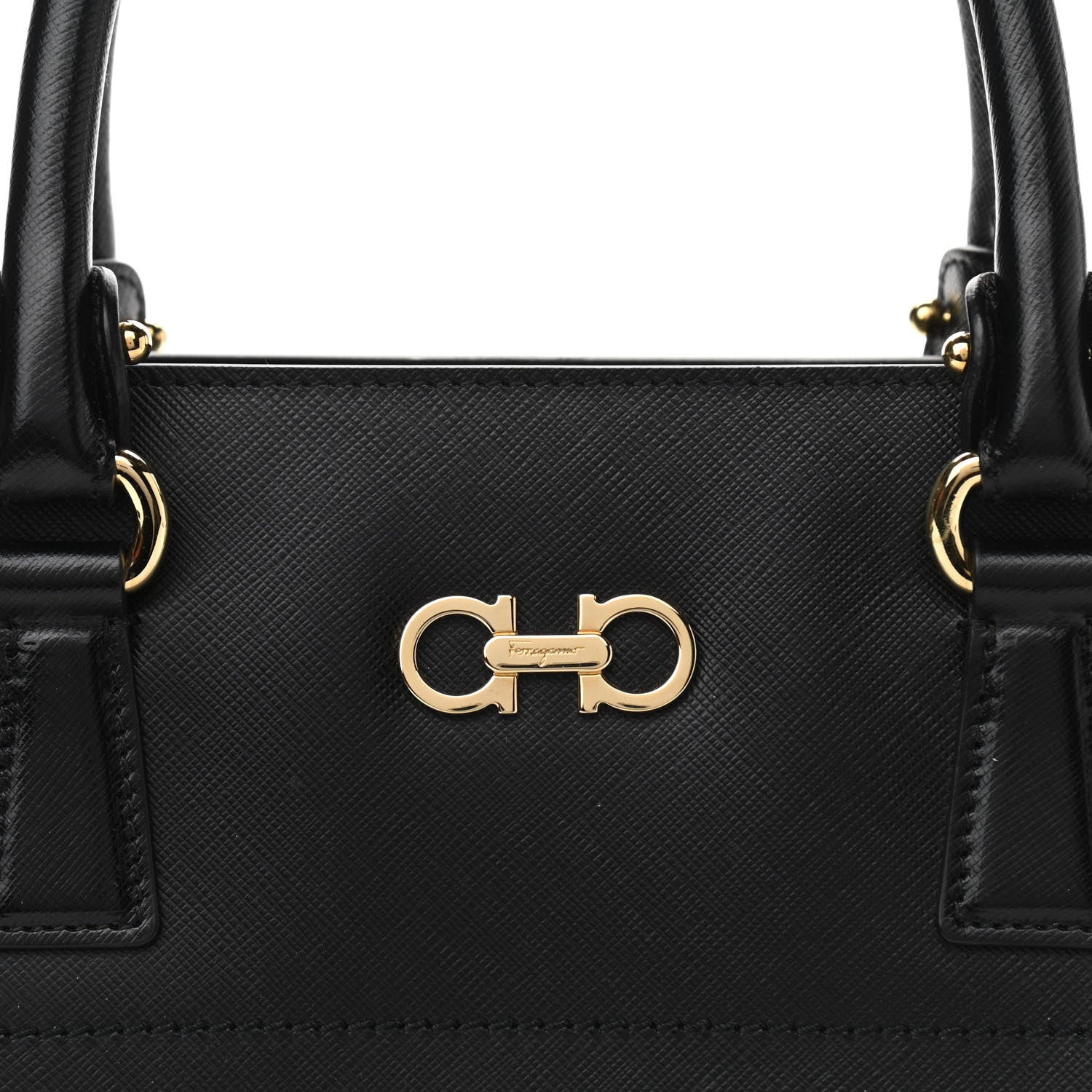 Salvatore Ferragamo Saffiano Zig Zag Beky Tote Black Multicolor 8 of 11
