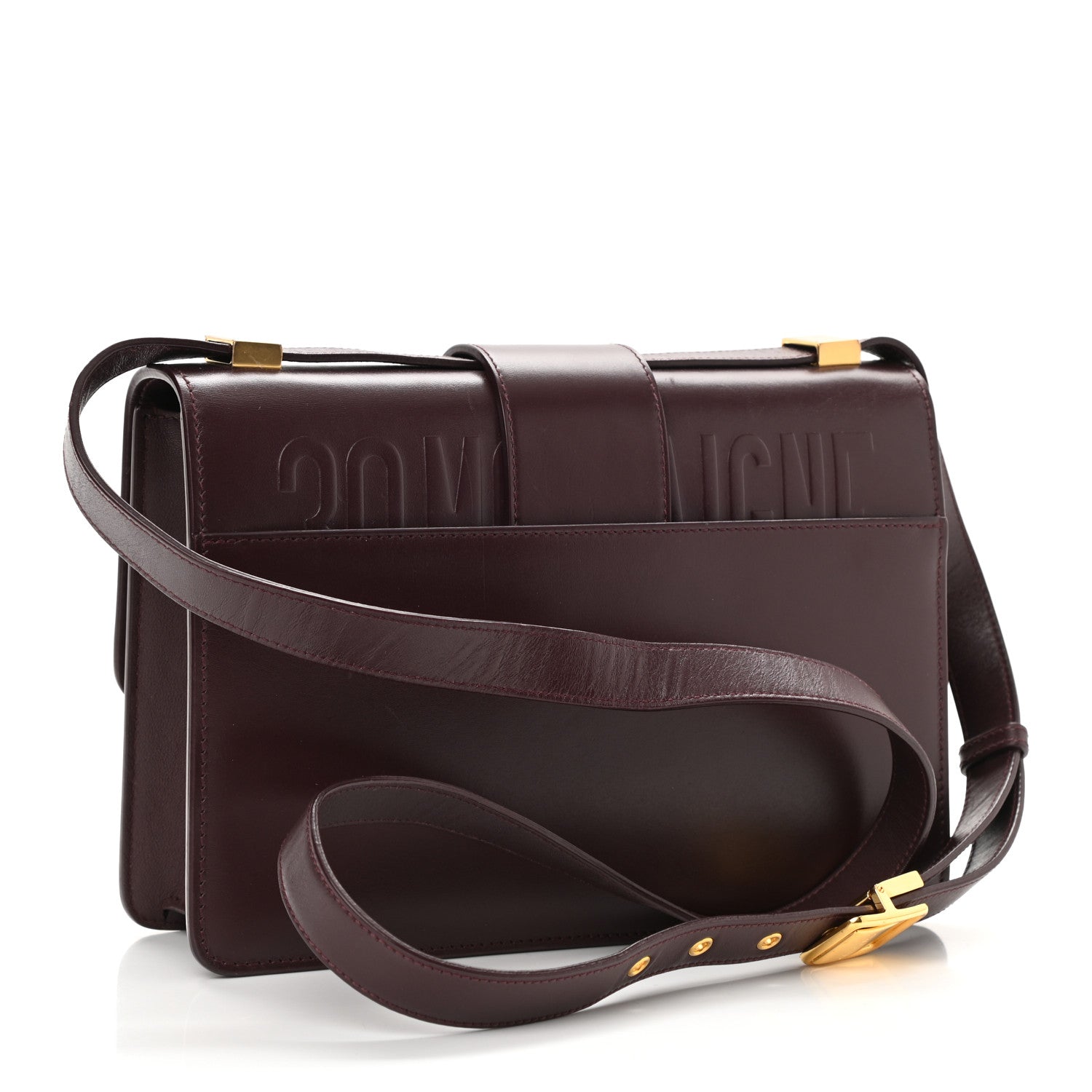 Christian Dior Smooth Calfskin 30 Montaigne Flap Bag Burgundy 2 of 8