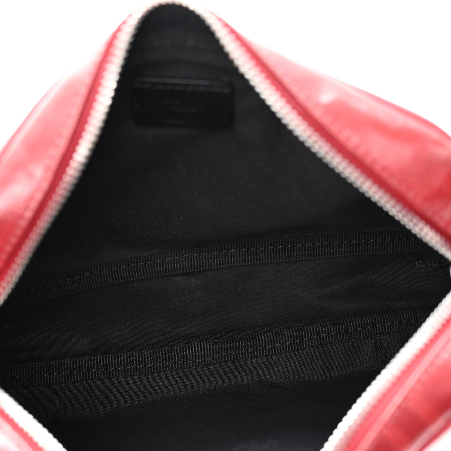 Glazed Fabric Vitello Century FF 1974 Stamp Camera Bag Rosso