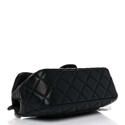 Chanel Calfskin Quilted Small Lady Handle Clutch With Chain Black 3 of 12