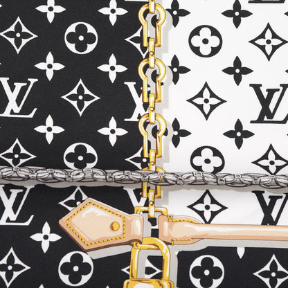 Louis Vuitton Silk Monogram Confidential Square Scarf Black 3 of 4