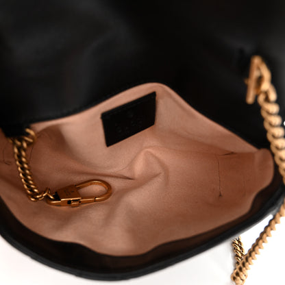 Gucci Calfskin Matelasse Super Mini GG Marmont Shoulder Bag Black 5 of 10