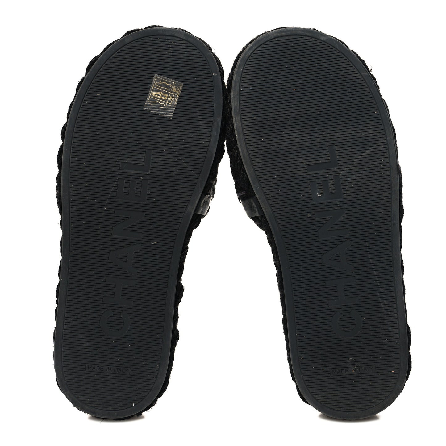 Cord Braided CC Mules 39 Black