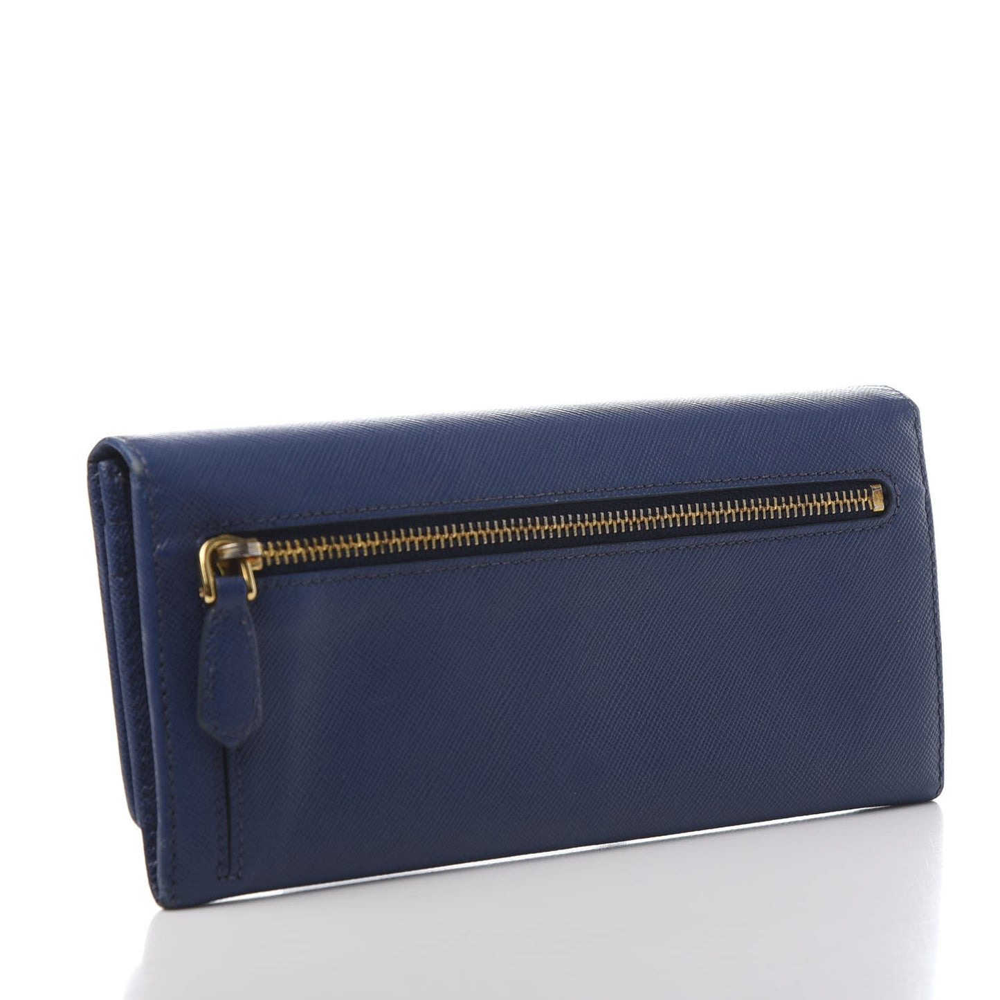 Saffiano Triangle Continental Flap Wallet Bleuette