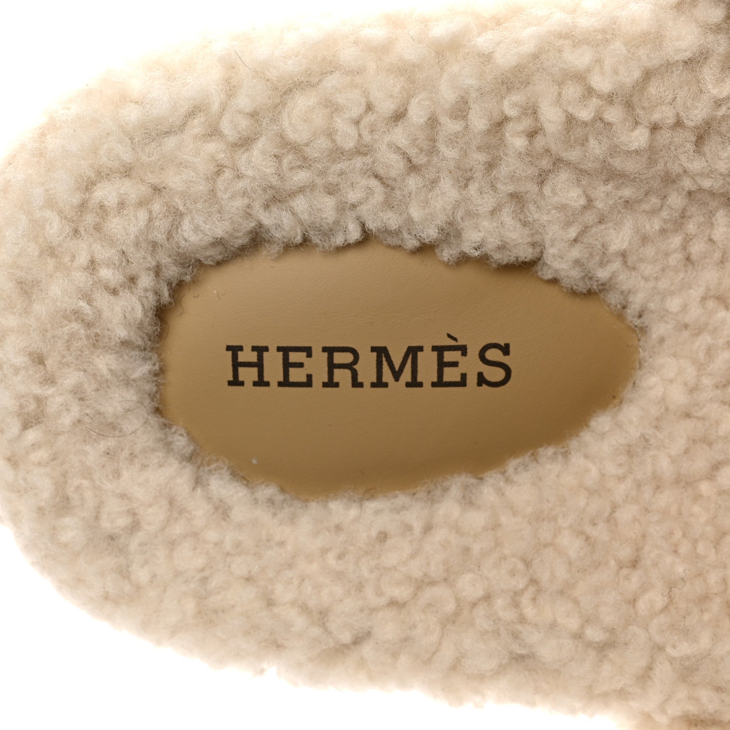 Hermes Suede Goatskin Woolskin Womens Chypre Sandals 38 Beige Albatre 8 of 9