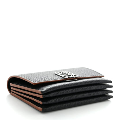 Loewe Grained Calfskin Anagram Gusset Wallet Black 4 of 12