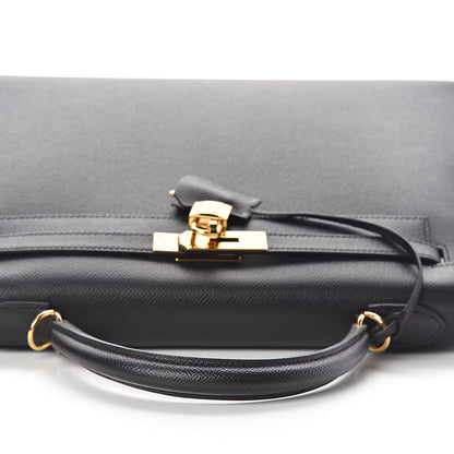 Hermes Epsom Kelly Sellier 32 Black 14 of 32