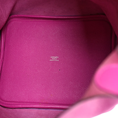 Hermes Epsom Tressage De Cuir Picotin Lock 22 MM Magnolia Bleu Saphir Craie 5 of 8