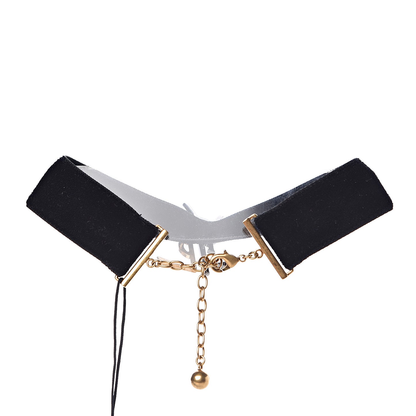 Velvet Monogram Choker Black