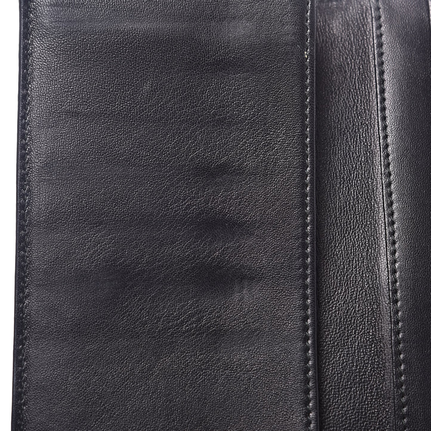 Calfskin Quilted Studded Skull Continental Wallet Black