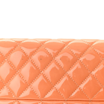 Chanel Patent Quilted Medium Just Mademoiselle Bowling Bag Orange 11 of 14