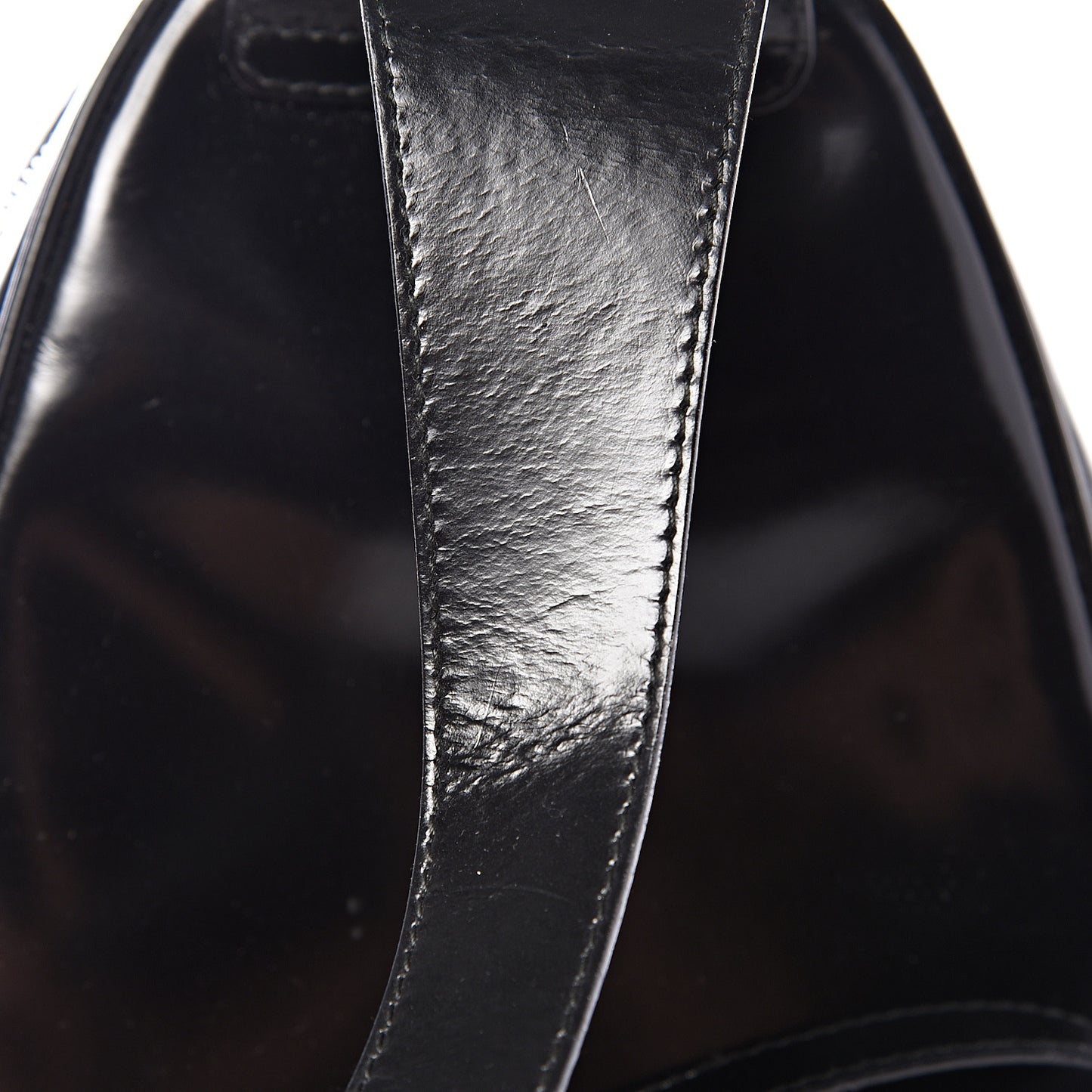 Patent Leather Bamboo Backpack Sling Black