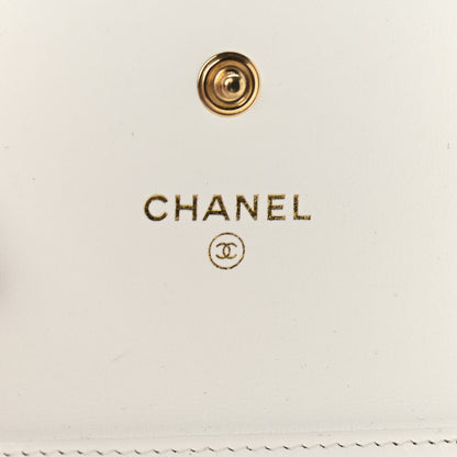 Chanel Lambskin Quilted Romance Clutch With Chain White 6 of 10