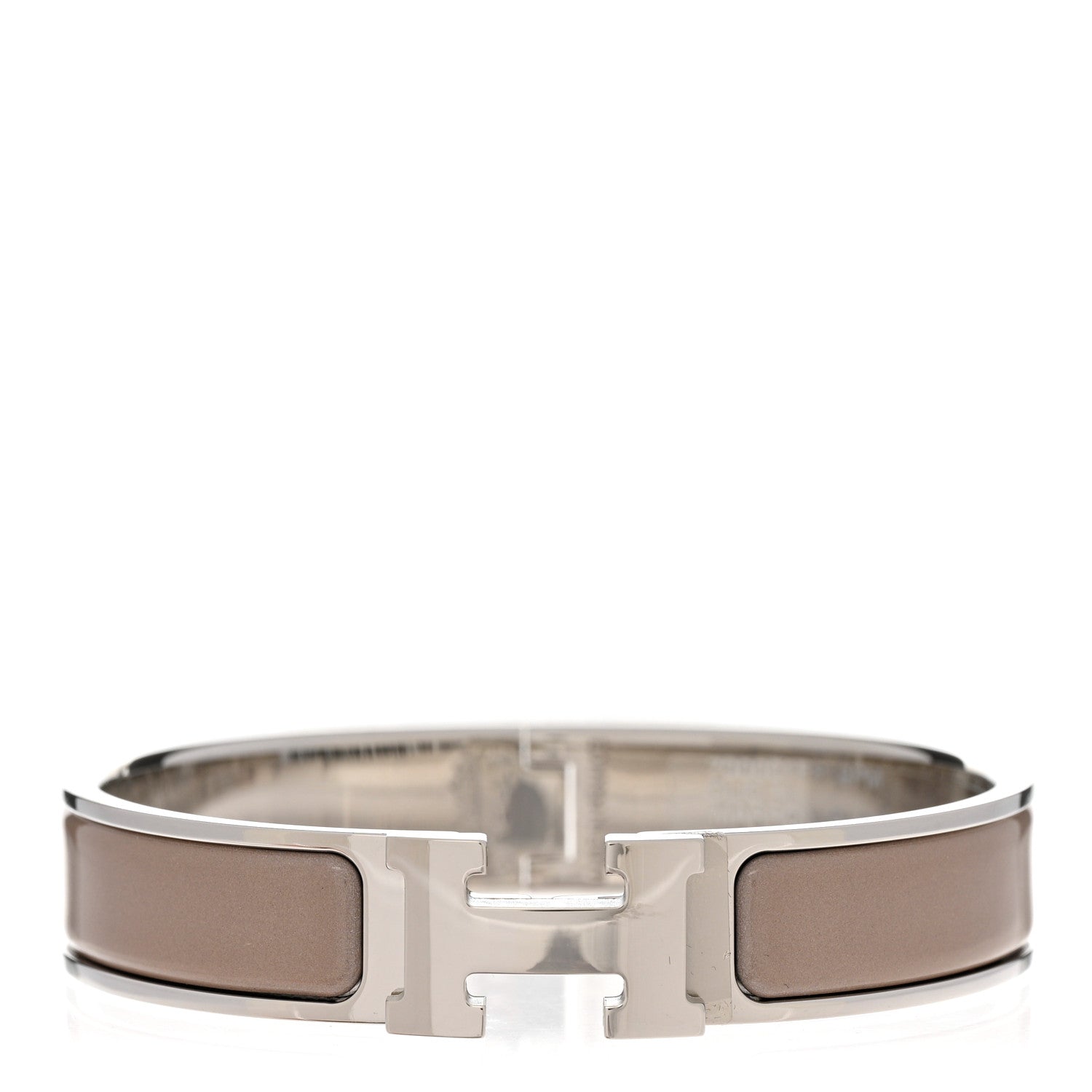 Hermes Enamel Narrow Clic Clac H Bracelet PM Marron Glace 1 of 5
