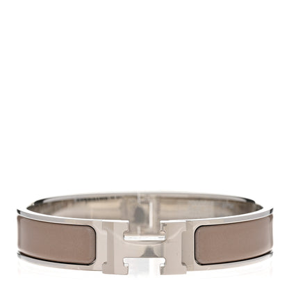 Hermes Enamel Narrow Clic Clac H Bracelet PM Marron Glace 1 of 5