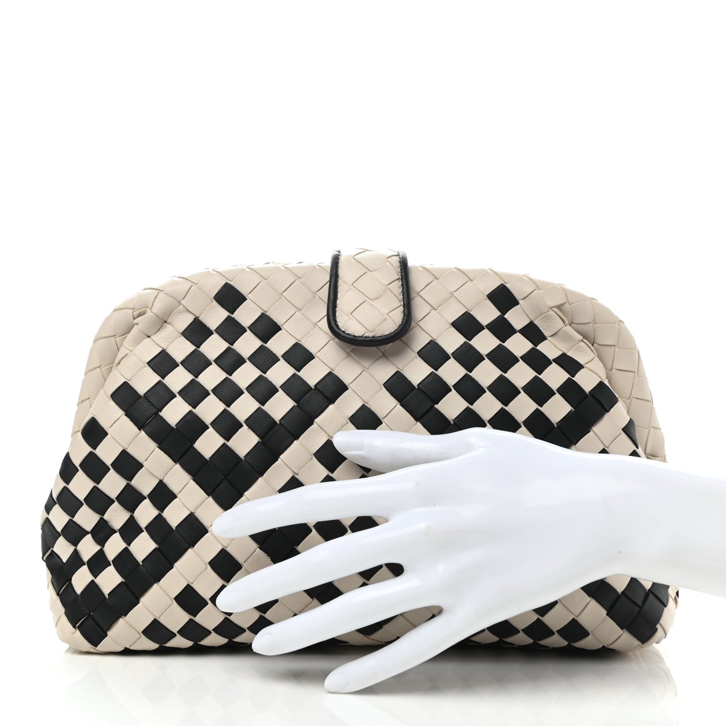 Nappa Intrecciato The Lauren 1980 Clutch Mist Black