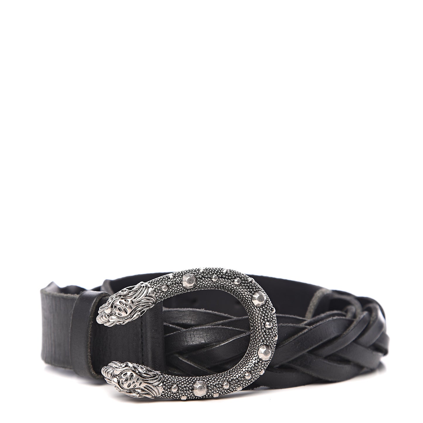 Calfskin Dionysus Braided Belt 115 46 Black