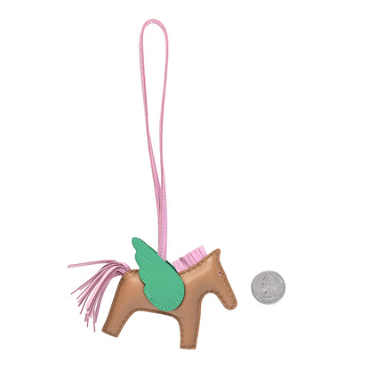Hermes Milo Lambskin Grigri Rodeo Pegase Horse Bag Charm PM Chai Mauve Sylvestre Menthe 2 of 5