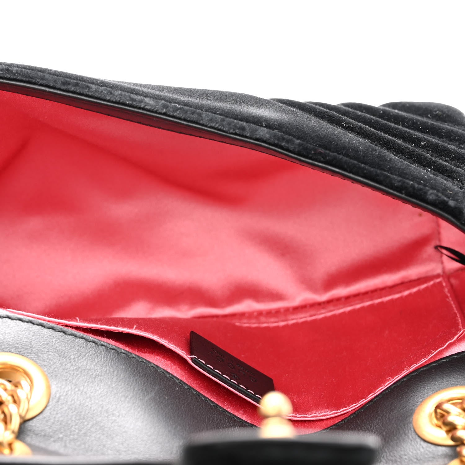 Gucci Velvet Matelasse Mini GG Marmont Black 5 of 10