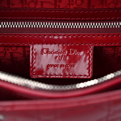 Christian Dior Patent Cannage Large Lady Dior Red 6 of 9