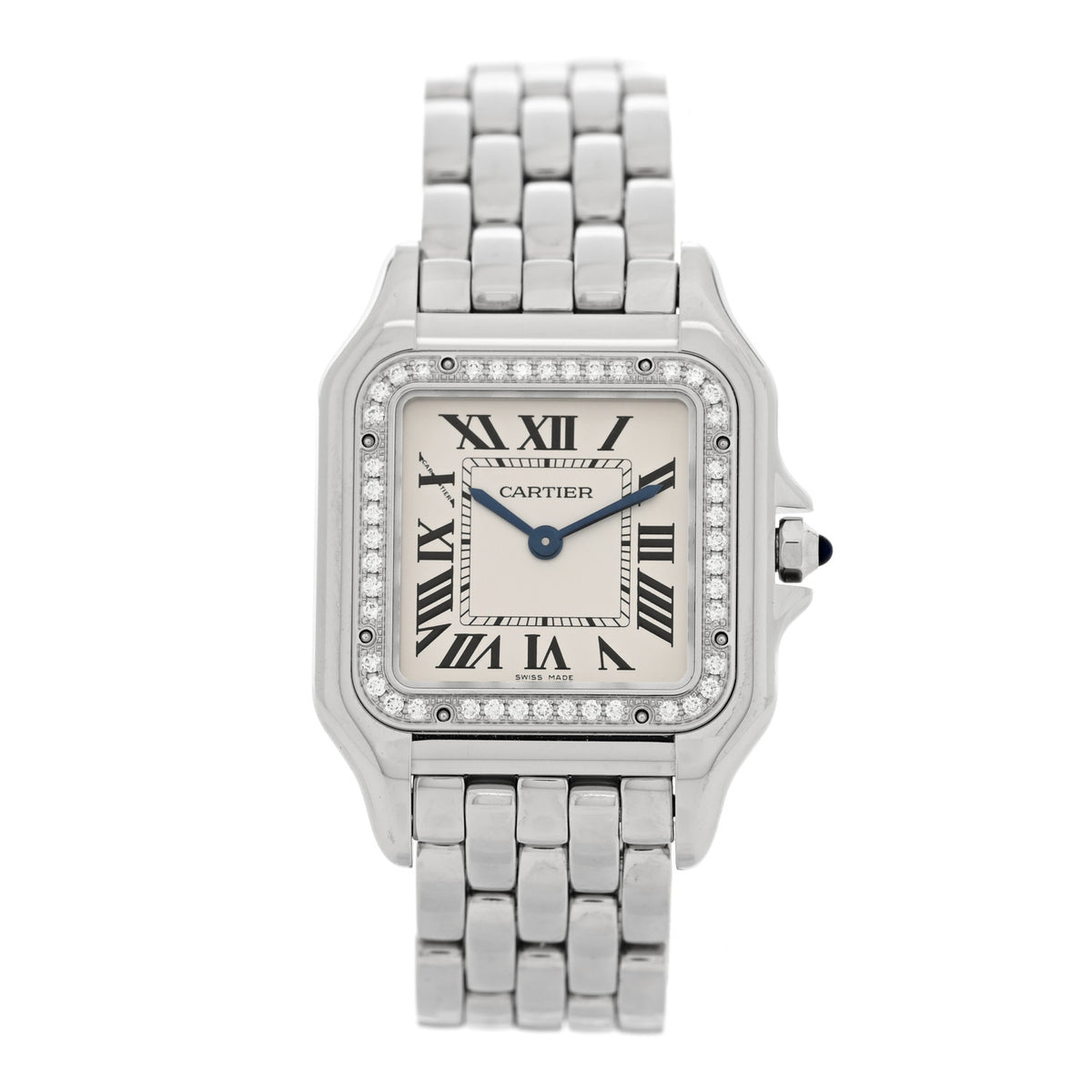 Cartier Stainless Steel Diamond 27mm Panthere Quartz Watch 1 of 5