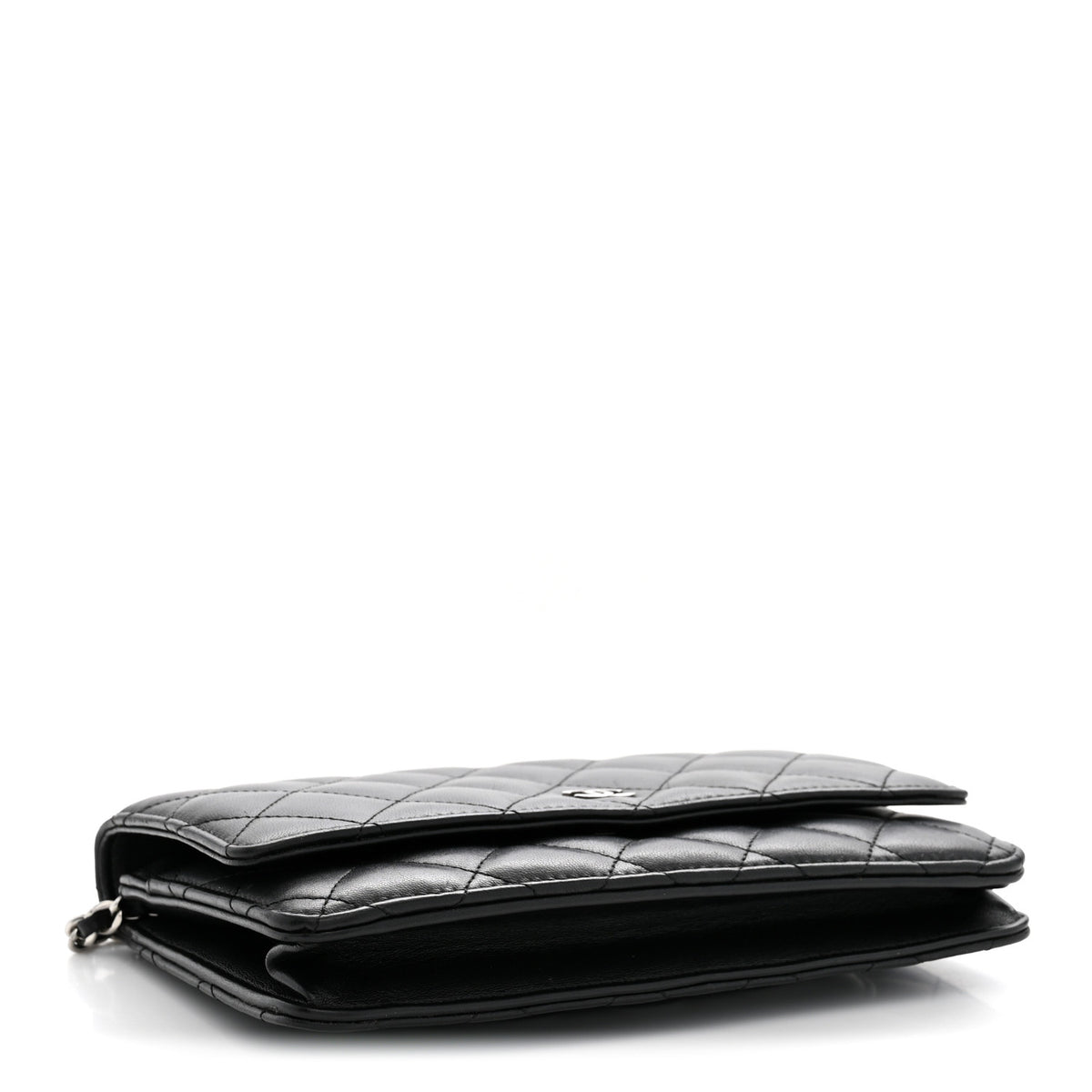 Chanel Lambskin Quilted Wallet On Chain WOC Black 4 of 11