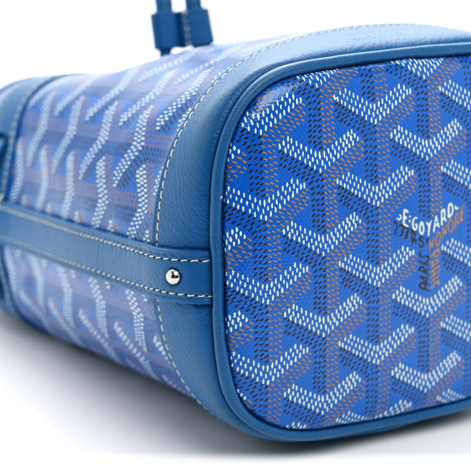 Goyard Goyardine Petit Flot Mini Bucket Bag Sky Blue 9 of 10