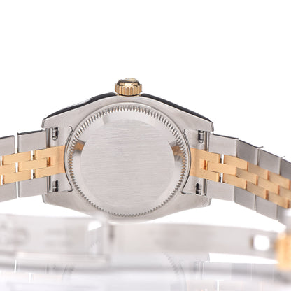 Rolex Stainless Steel 18K Yellow Gold 26mm Oyster Perpetual Datejust Watch White Pyramid Roman 179173 7 of 8
