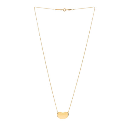 Tiffany 18K Yellow Gold 18mm Elsa Peretti Bean Pendant Necklace 2 of 5