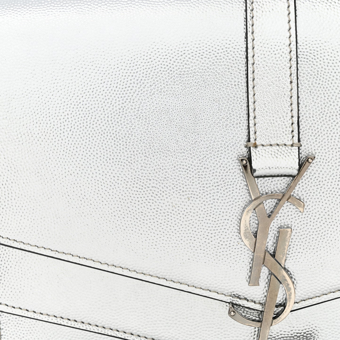 Grain De Poudre Monogram Medium Sulpice Shoulder Bag Silver