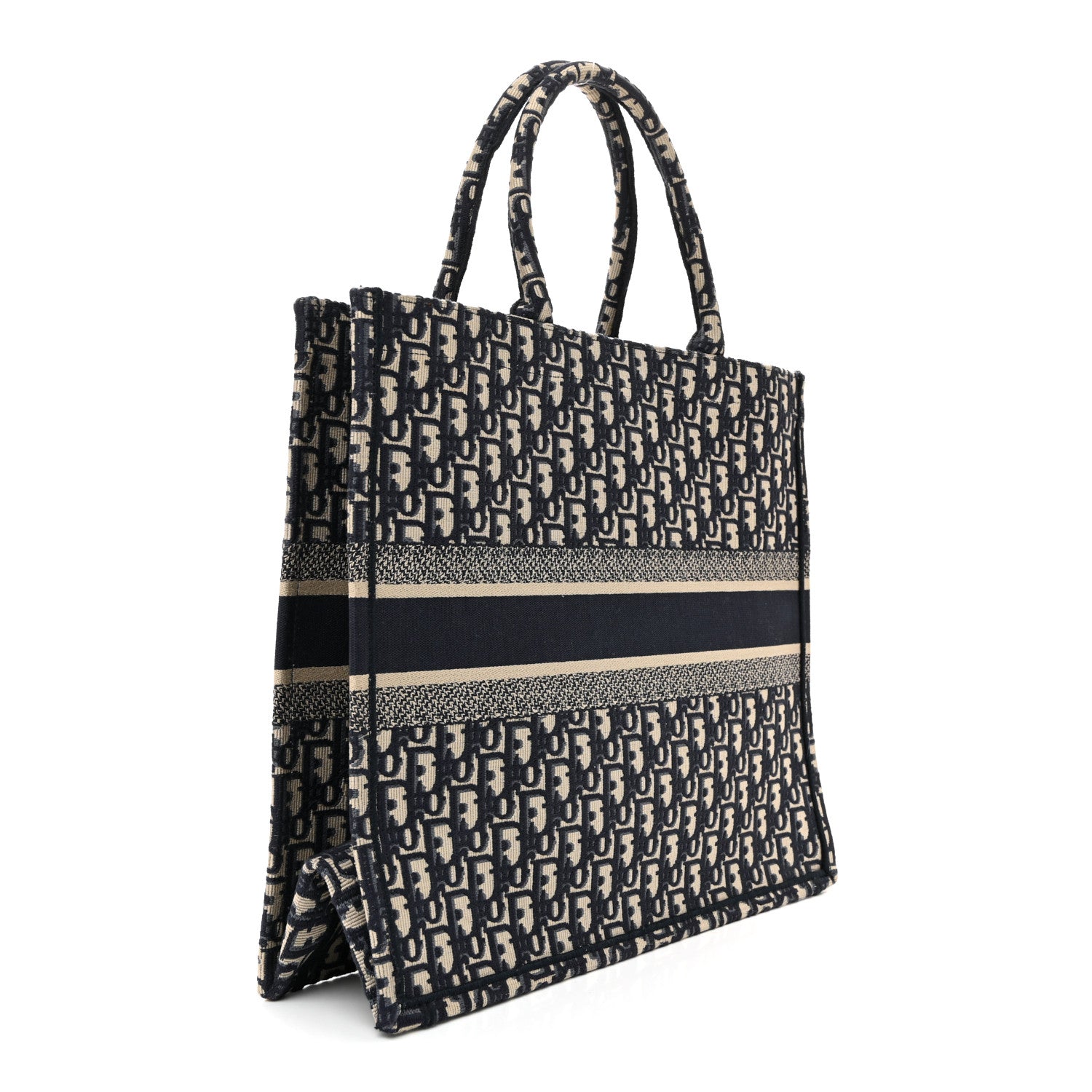 Christian Dior Oblique Large Book Tote Blue Multicolor 1788794