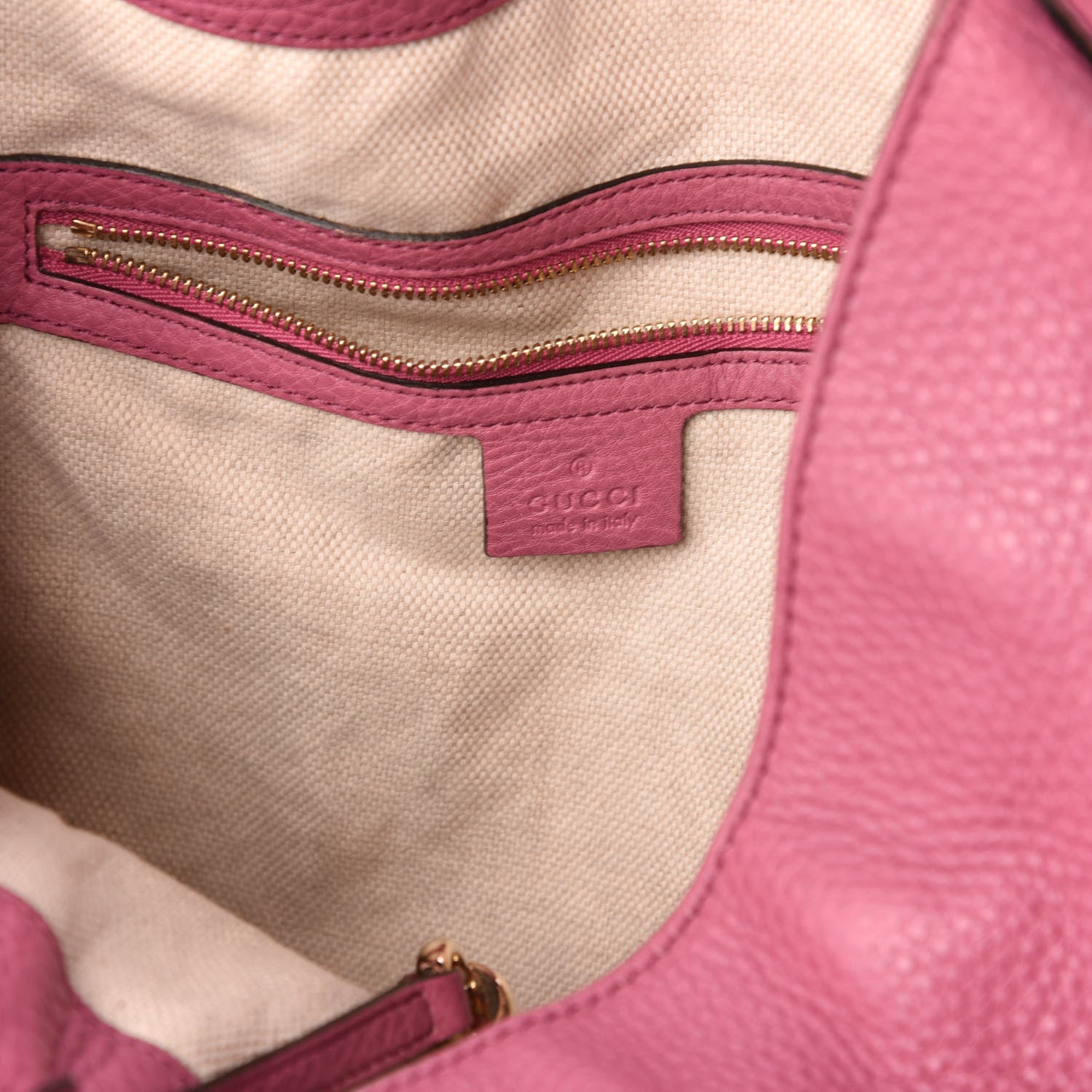 Gucci Pebbled Calfskin Medium Soho Shoulder Bag Fresia Rose 6 of 8